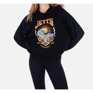 NEW JETTY women's whitecap hoodie in black